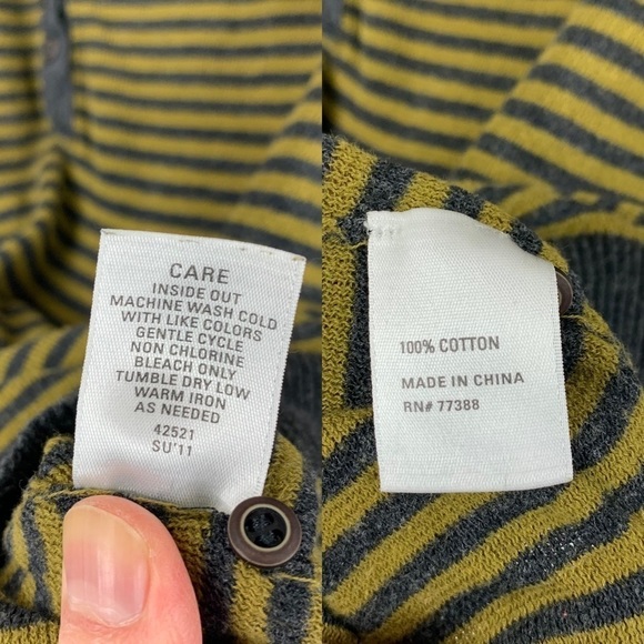 WALLACE J Crew Striped High tide Henley # 42521 - Picture 7 of 8